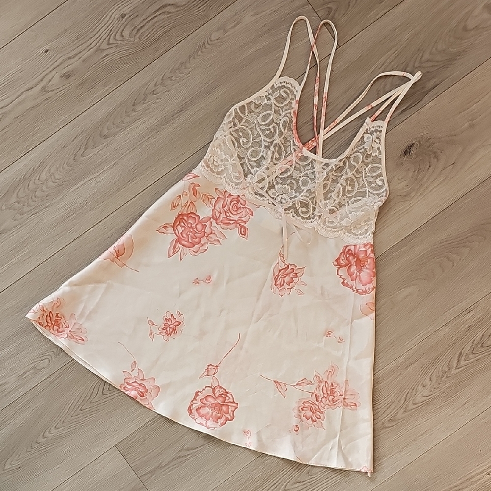 Vintage Secret Treasures Whimsy Fairycore Romantic Lingerie Slip Dress, Small